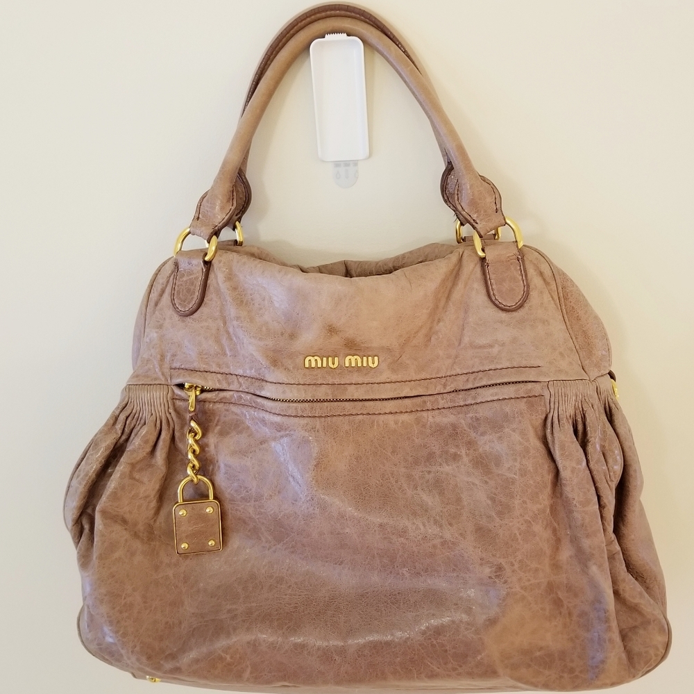 MIU MIU large Leather bag tote Satchel
